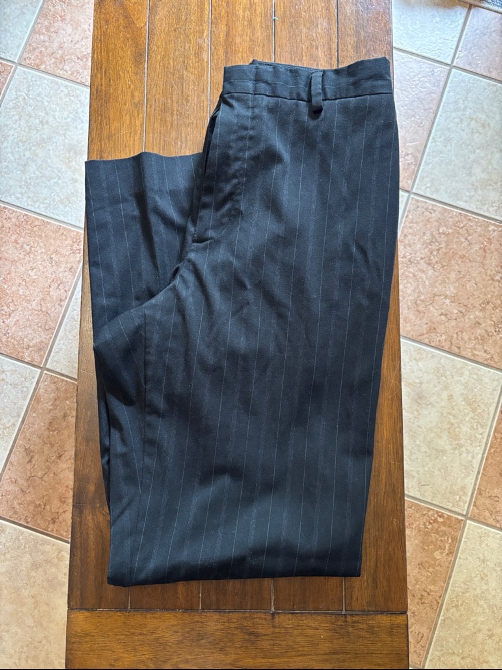 Classic Black Pinstripe Dress Pants for Men